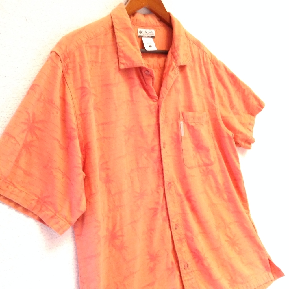 Columbia Sportswear Company Orange Tropical Shirt - Picture 3 of 8